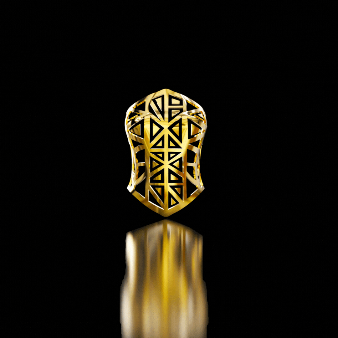 A luxurious 18k gold corset necklace, emphasizing sustainable jewelry craftsmanship and high-end ethical luxury, with intricate details reflecting the brand's commitment to handcrafted artisan designs.